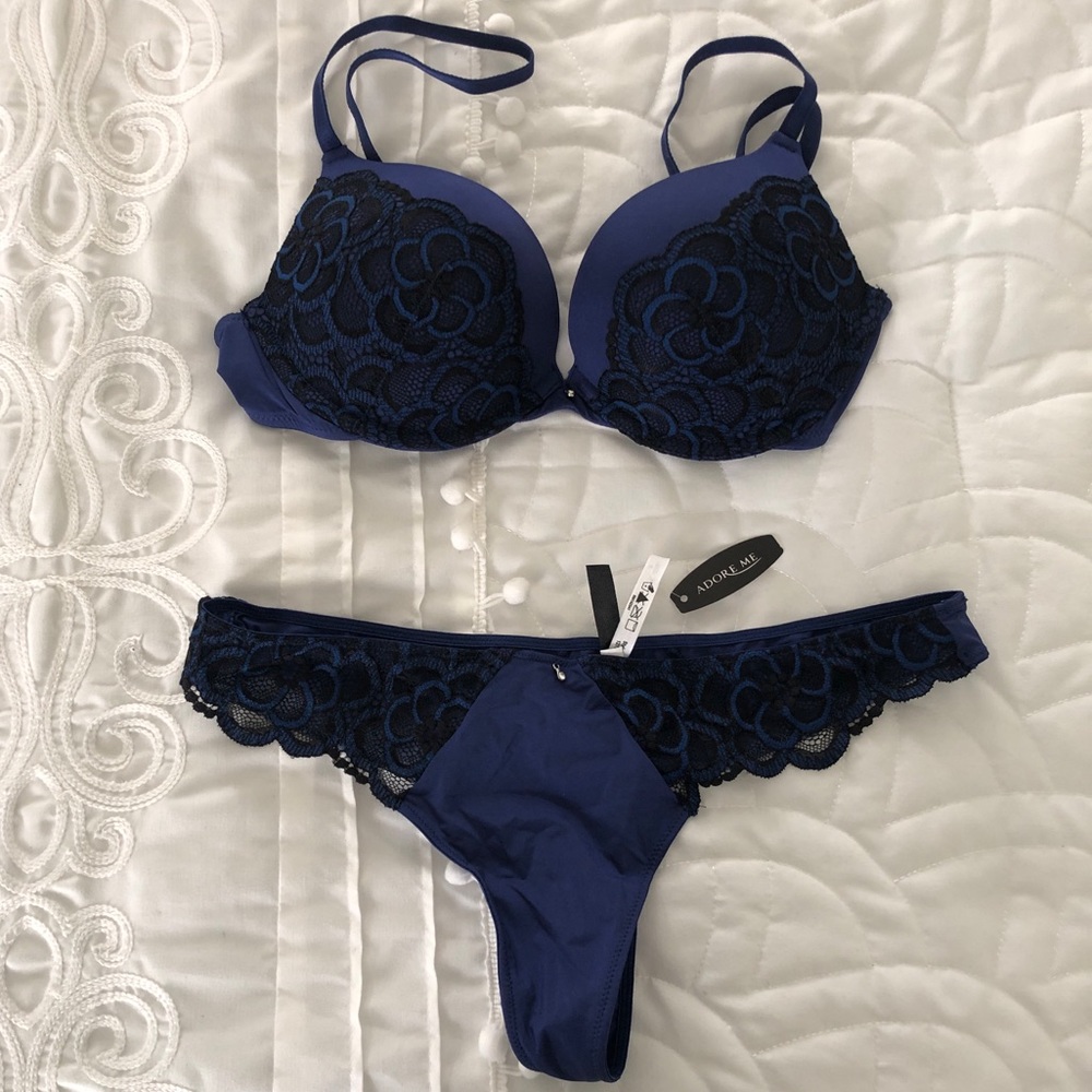 Adore Me Push-up Padded Bra and Thong panty set
